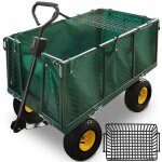 Gardebruk - chariot de transport vert avec b�che amovible et barre de traction 300kg