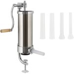 Remplisseur de saucisses / seringue à saucisses / presse à saucisses, acier inoxydable, argent, environ ... Remplisseur de saucisses / seringue à saucisses / presse à saucisses, acier inoxydable, argent, environ ...