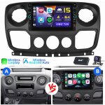 Pour renault master 3 movano b nissan nv400 autoradio carplay gps wifi rds 2 + 32g dab cam