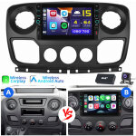 Pour renault master 3 movano b nissan nv400 autoradio carplay gps wifi rds 2 + 64g dab cam