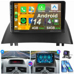 Pour renault megane 2 2002 - 2009 android 14 autoradio gps wifi bluetooth rds 2 + 32g cam
