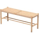 Rendez - vous dco - banc 2 places en bois de chne massif avec tressage - kepler