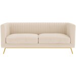 Rendez - vous d�co - canap� 2 places en velours beige - gatsby