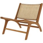 Fauteuil en teck et tressage cannage en rotin - kilka