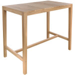 Rendez - vous dco - table de bar d'extrieur 120 cm en bois de teck massif - tunga