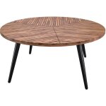 Rendez - vous dco - table basse ronde en bois d'acacia d80 cm - ella