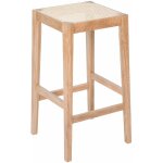 Rendez - vous d�co - tabouret pour �lot central 65 cm en cannage et bois - kappa