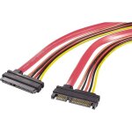 Disque dur, alimentation rallonge [1x sata mle 7 + 15 ples - 1x sata femelle 7 + 15 ples] 0. 20 m ...