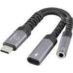Renkforce usb - c�, audio c�ble adaptateur [1x usb - c� m�le - 1x audio, st�r�o (jack 3, 5 mm), usb - ...