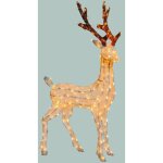 Renne lumineux 3d h105cm 200 led ambr� fixe fil tress� cr�me et marron smart connect 31v professionnel ...