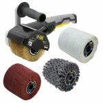 R�novateur ext�rieur 1300w rex 120d avec 4 brosses (laiton, m�tal torsad�, fibre synth�tique, coton) ...