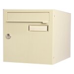 Renz - bo�te aux lettres normalis�e 2 portes ext�rieur acier beige brillant