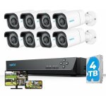 Reolink ? kit vid�o surveillance 4k 8mp avec 8 cam�ras bullet ip poe ? nvr 16ch 4to ? d�tection avanc�e ...