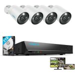 Kit vid�o surveillance avec 6k 12mp 4x bullet cam�ra ip poe et 8ch 2to nvr, d�tection personne / v�hicule, ...