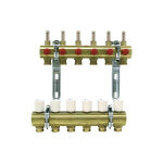 Banyo - repartiteur de circuit de chauffage 1' laiton debit 0, 5l / min pour 5 groupes 3 / 4' eurocone' ...