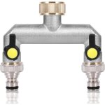 R�partiteur d'eau 2 voies 3 / 4 , robinet en alliage de zinc, raccord d'eau, distributeur de tuyau d'arrosage ...
