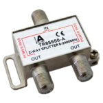 M - e - rpartiteur tv satellite uhf / vhf / fm d'intrieur 1 entre 2 sorties 5 - 2400 mhz - gris