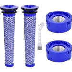 Replacement filters for dyson v7, v8 animal absolute motorhead vacuum cleaner, 2 hepa post - filters ...