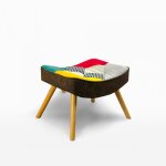 Repose - pied patchwork de salon au design moderne solum
