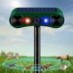 R�pulsif chat ultrason, repulsif chat solaire 2 modes, r�pulsif chat exterieur �tanche avec lumi�re led ...