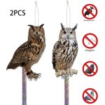 R�pulsif � oiseaux, �pouvantail, ruban r�fl�chissant, carillon anti - pigeons (2 chouettes)