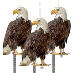 R�pulsif oiseaux en forme d'aigle, avec bande r�fl�chissante et clochettes anti - pigeons (3 pi�ces). ...