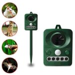 Repulsif d'oiseaux a ultrasons solaire exterieur, double charge solaire et usb, conception etanche, batterie ...