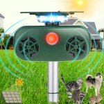 Répulsif solaire pour animaux, répulsif à ultrasons pour animaux nuisibles, étanche, avec flash activé ... Répulsif solaire pour animaux, répulsif à ultrasons pour animaux nuisibles, étanche, avec flash activé ...