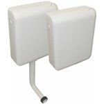 Regiplast - rservoir duetto attenant ou semi - bas - blanc - dimensions : 340 x137 x 415 mm
