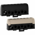 Schneider electric - resi9 lot de 2 borniers phase 1 gris 1 noir 6 trous 16 1 trou 35 schneider r9h13411p ...