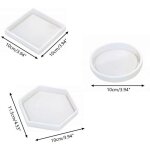 R�sine moules en silicone, 6 pcs silicone moules pour fabrication de bijoux �poxy r�sine coul�e kit pour ...