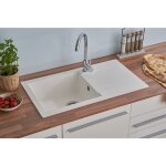 Respekta - evier à encastrer evier de cuisine granit mineralite 78 x 44 cm blanc Respekta - evier à encastrer evier de cuisine granit mineralite 78 x 44 cm blanc