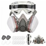 Respirateur rutilisable demi - masque 6200 masque  gaz protection respiratoire respirateurs avec lunettes ...