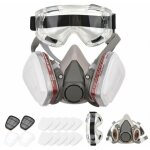 Respirateur rutilisable demi - masque 6200 masque  gaz protection respiratoire respirateurs avec lunettes ...