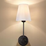 R�tro all�e de vent salle de bains miroir lampe frontale lampe de chevet 110v applique murale en tissu, ...