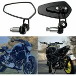 Rtroviseur de guidon de moto, compatible avec xj6 mt01 mt03 mt07 mt09 (noir)