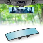 Retroviseur interieur voiture, 310x85mm lumi�re bleue anti�blouissante r�troviseur conduite accompagn�e, ...