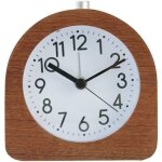 Rveil analogique en bois - horloge  aiguilles classique avec fonctions heure alarme snooze lumire ...
