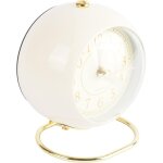 R�veil analogique vintage (blanc), r�veil en m�tal silencieux, r�veil de chevet bruyant, aliment� par ...