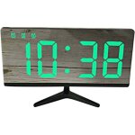 R�veil �lectronique enfant num�rique led miroir thermom�tre fonction snooze lumi�re verte bureau