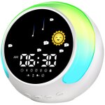 Rveil pour fille, entraneur de sommeil avec lumire de rveil, lecteur de musique bluetooth, horloge ...