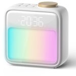 R�veil lumineux, 6 sons naturels simulateur d'aube avec 2 alarmes, r�veil num�rique avec 5 niveaux de ...
