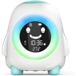 R�veil lumineux enfants ? 5 couleurs changeantes, usb ? aide au sommeil / r�veil doux (bleu)