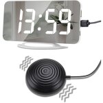 R�veil lumineux en forme de chien mignon - 5 sonneries, affichage temp�rature - veilleuse pour chambre ...