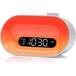 Reveil lumineux simulateur d'aube, r�veil matin avec 7 sonneries, 30 sons apaisants, 2 r�veils, snooze, ...