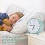 R�veil matinal, silencieux, sans tic - tac, r�veil de voyage avec veilleuse pour gar�ons et filles, chambre, ...