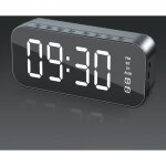 Lifcausal - rveil numrique avec haut - parleur bluetooth, radio, surface miroir, port usb, horloge ...