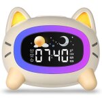 R�veil num�rique - - horloge de chat - 5 lumi�res - 7 sons - double alarme