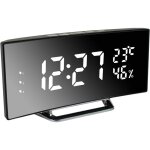 R�veil num�rique, horloge num�rique led reveil matin digital avec temp�rature / snooze / 2 alarme / 12 ...