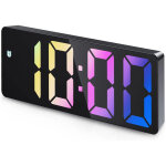 R�veil num�rique matin, horloge digitale avec �cran led affiche temp�rature et date, avec fonction snooze, ...